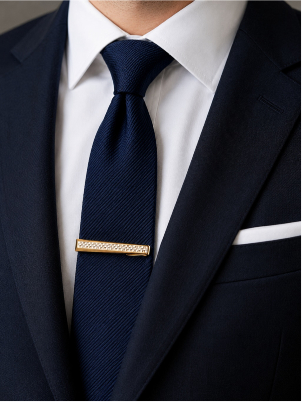 Vintage Hickok Gold Tone Two-Tone Textured Tie Bar Tie Clip Made in USA